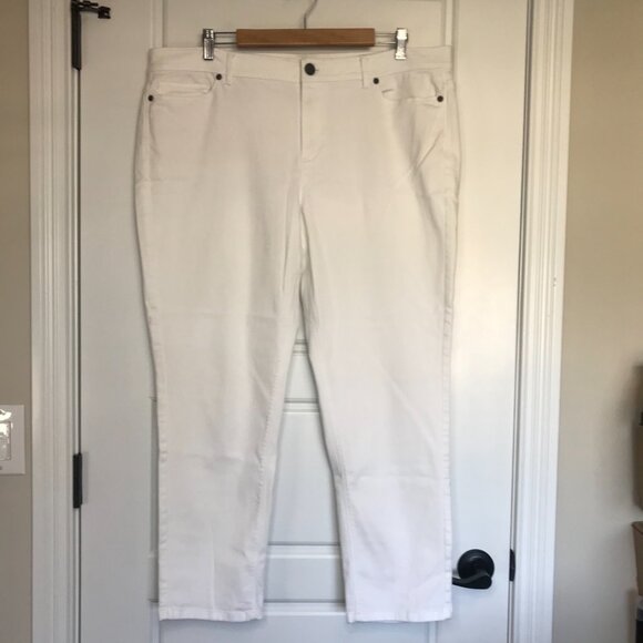 J. Jill Denim Authentic Fit Slim Ankle Jeans Women's Plus Size 18 White, Stretch - Picture 2 of 10
